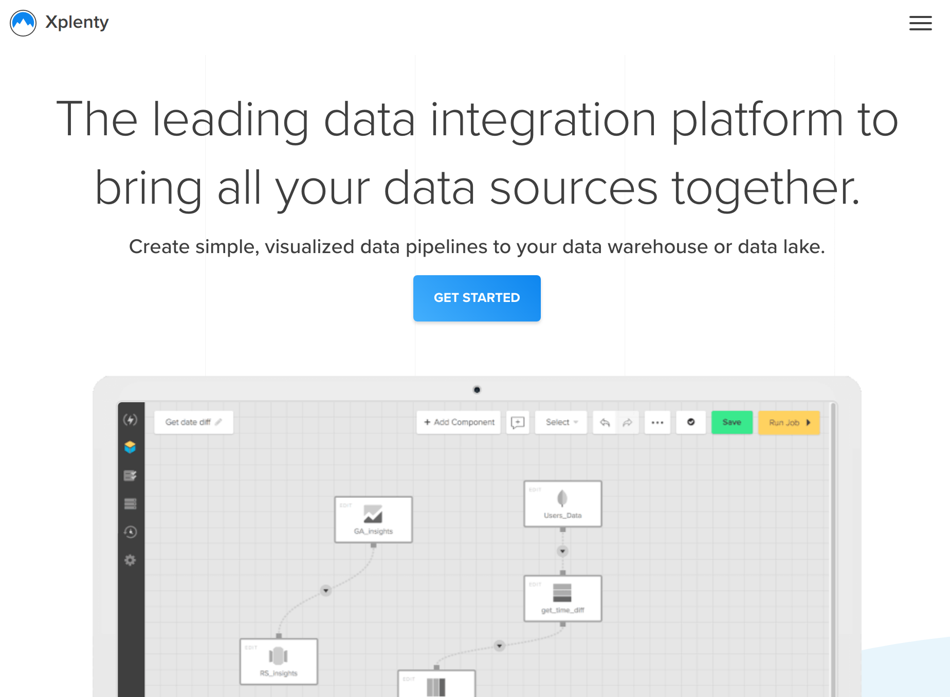 XPlenty Web Page Screenshot