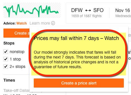 Flight cost forcast