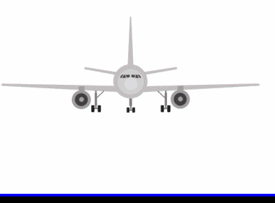 Illustration of time elapsed between touchdown of the first main strut, the second and engagement of brakes.