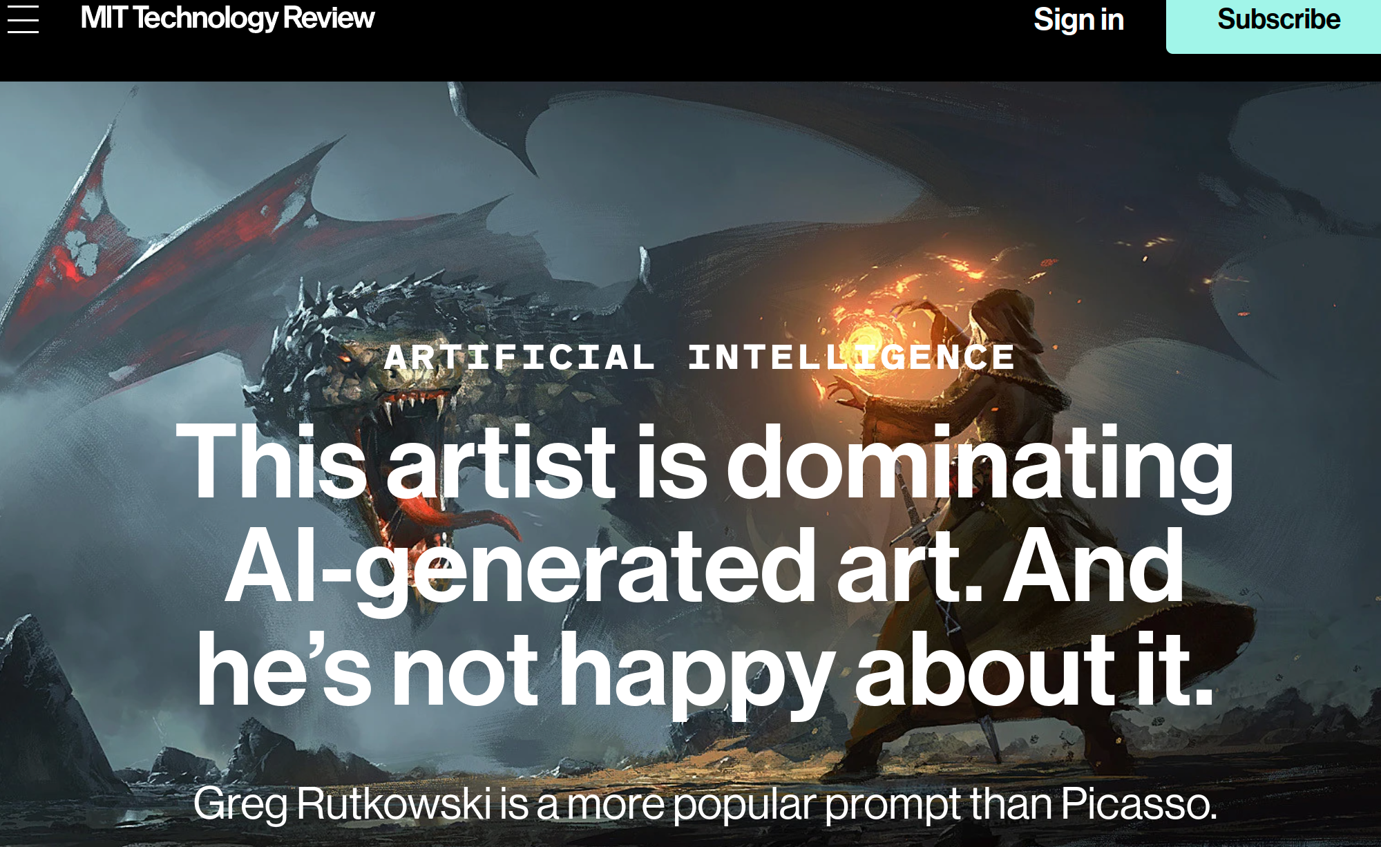 Headline Rutkowski not happy about AI art