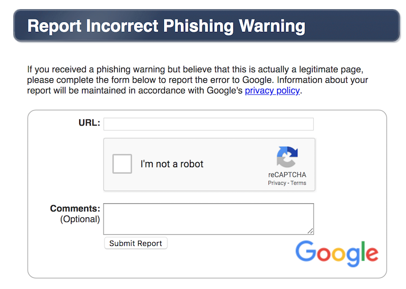 Safe Browsing Feedback