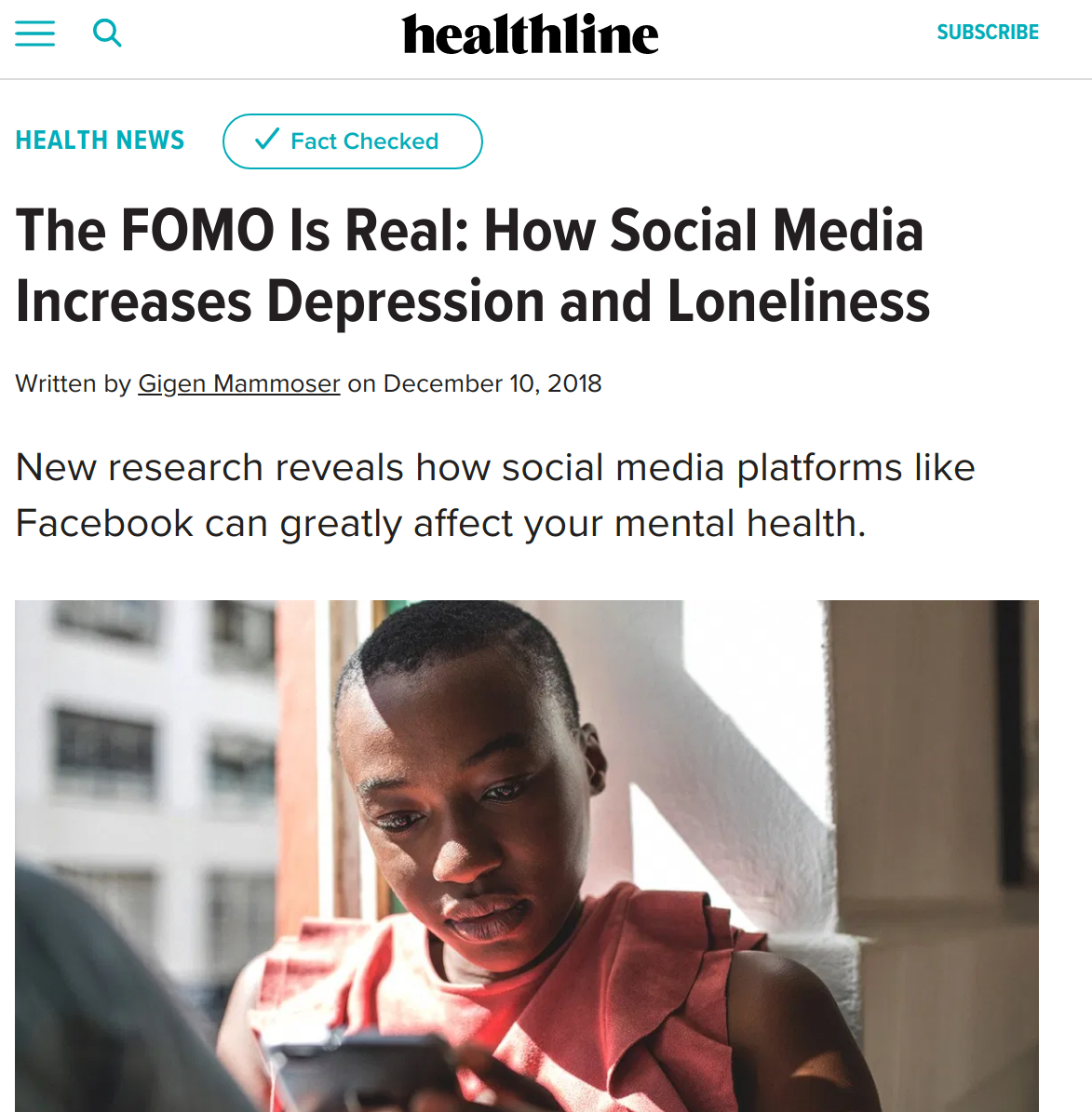 Social Media vs Mental Health